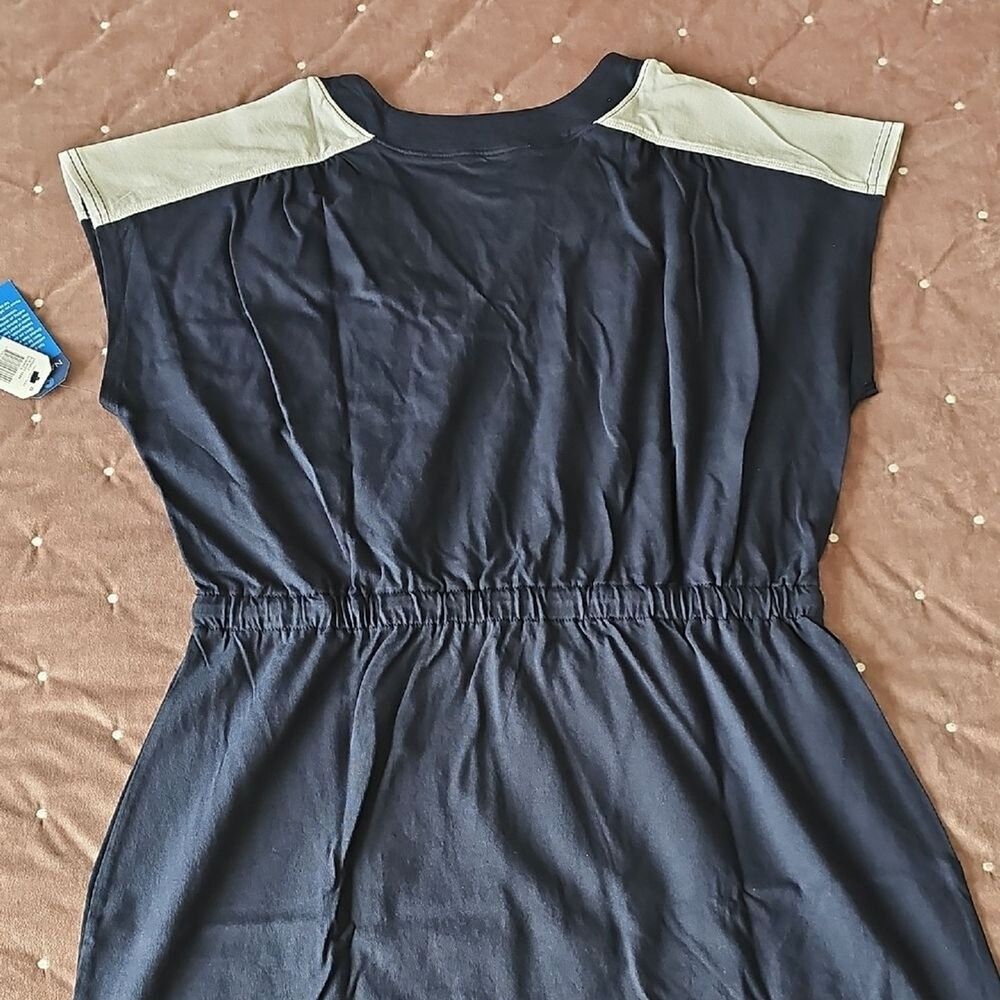NWT Nautica Dark Blue Drawstring Waist T-Shirt Dress, Size XL - Picture 5 of 6